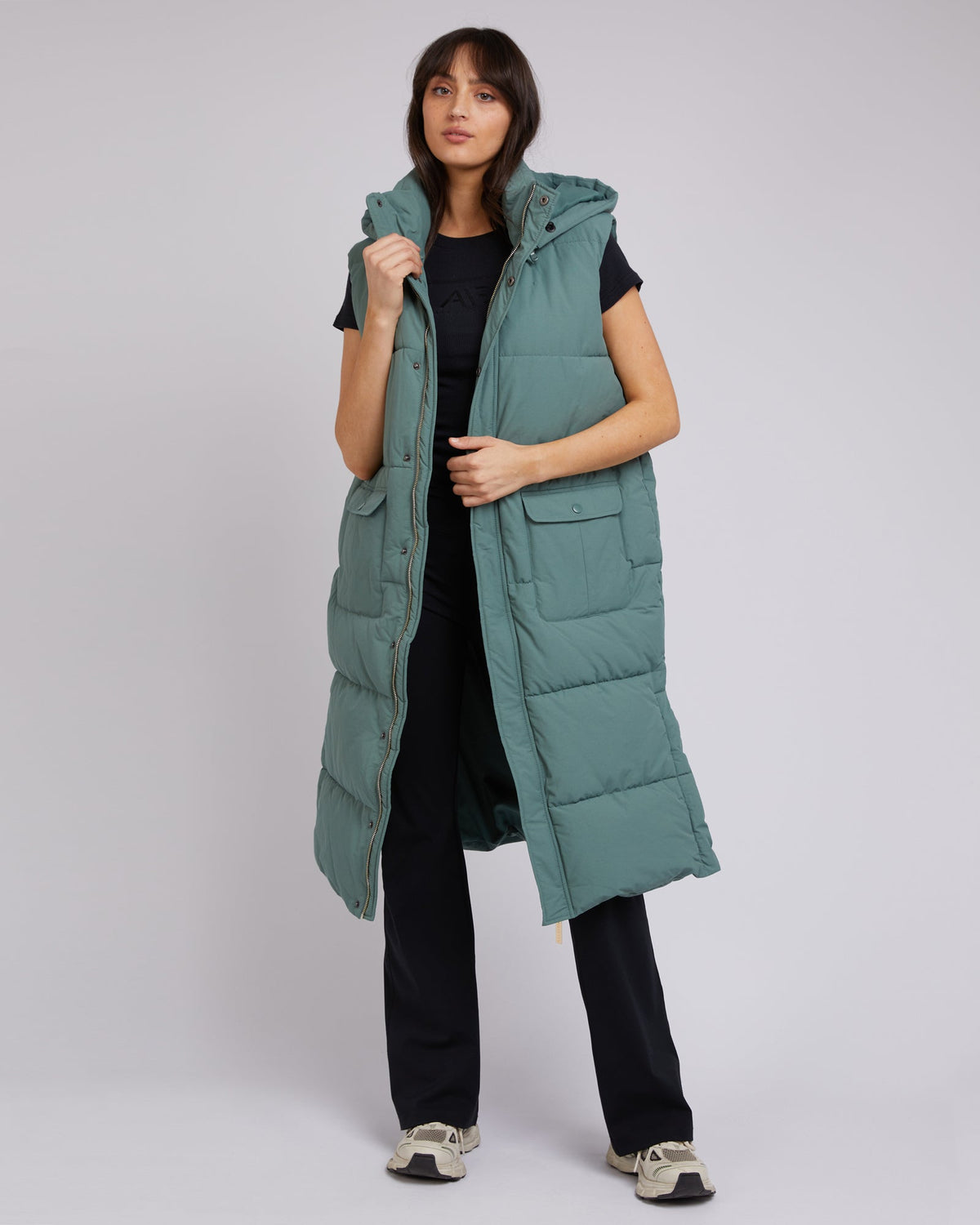 All About Eve-Active Midi Vest Green-Edge Clothing