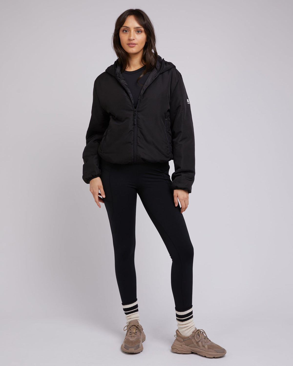 All About Eve-Active Packable Puffer Black-Edge Clothing