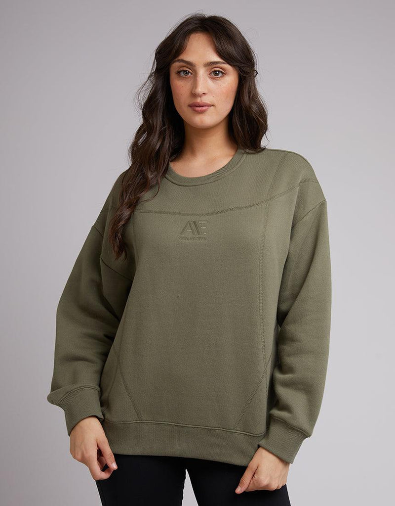 All About Eve-Active Tonal Crew Khaki-Edge Clothing