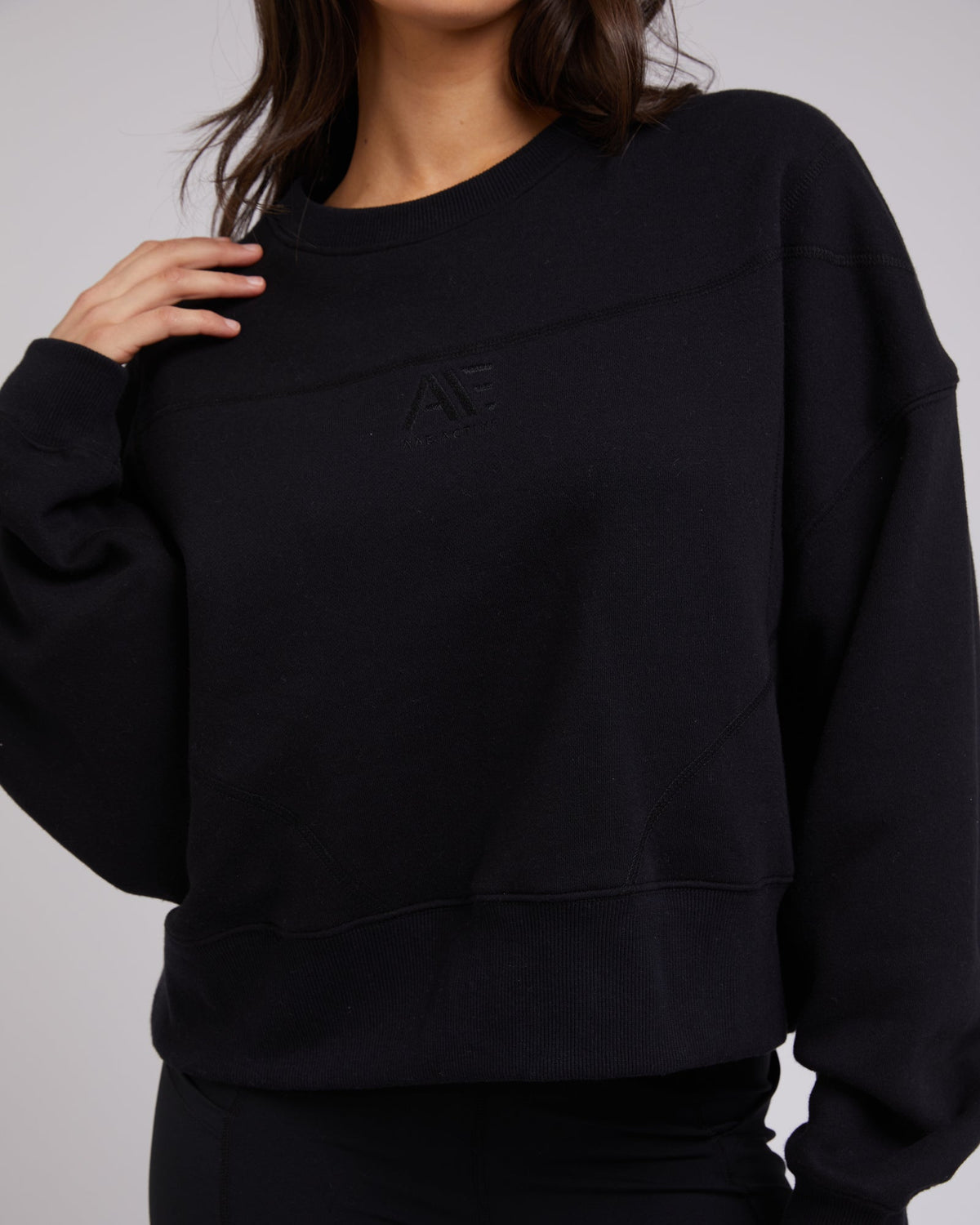 All About Eve-Active Tonal Sweater Black-Edge Clothing