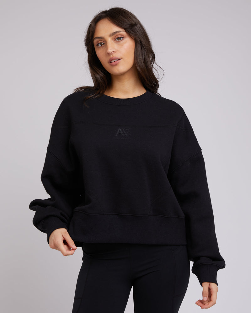 All About Eve-Active Tonal Sweater Black-Edge Clothing