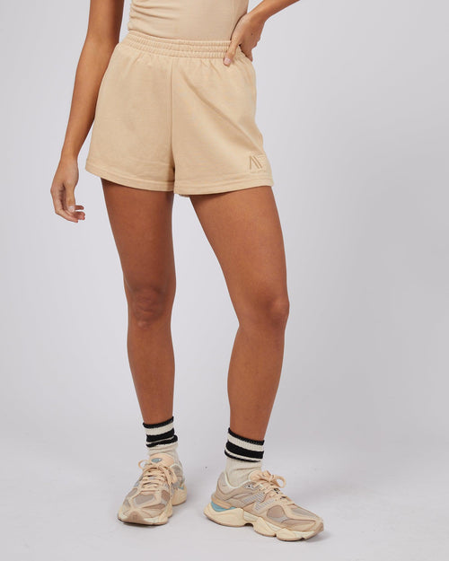 All About Eve-Active Tonal Track Short Oat-Edge Clothing
