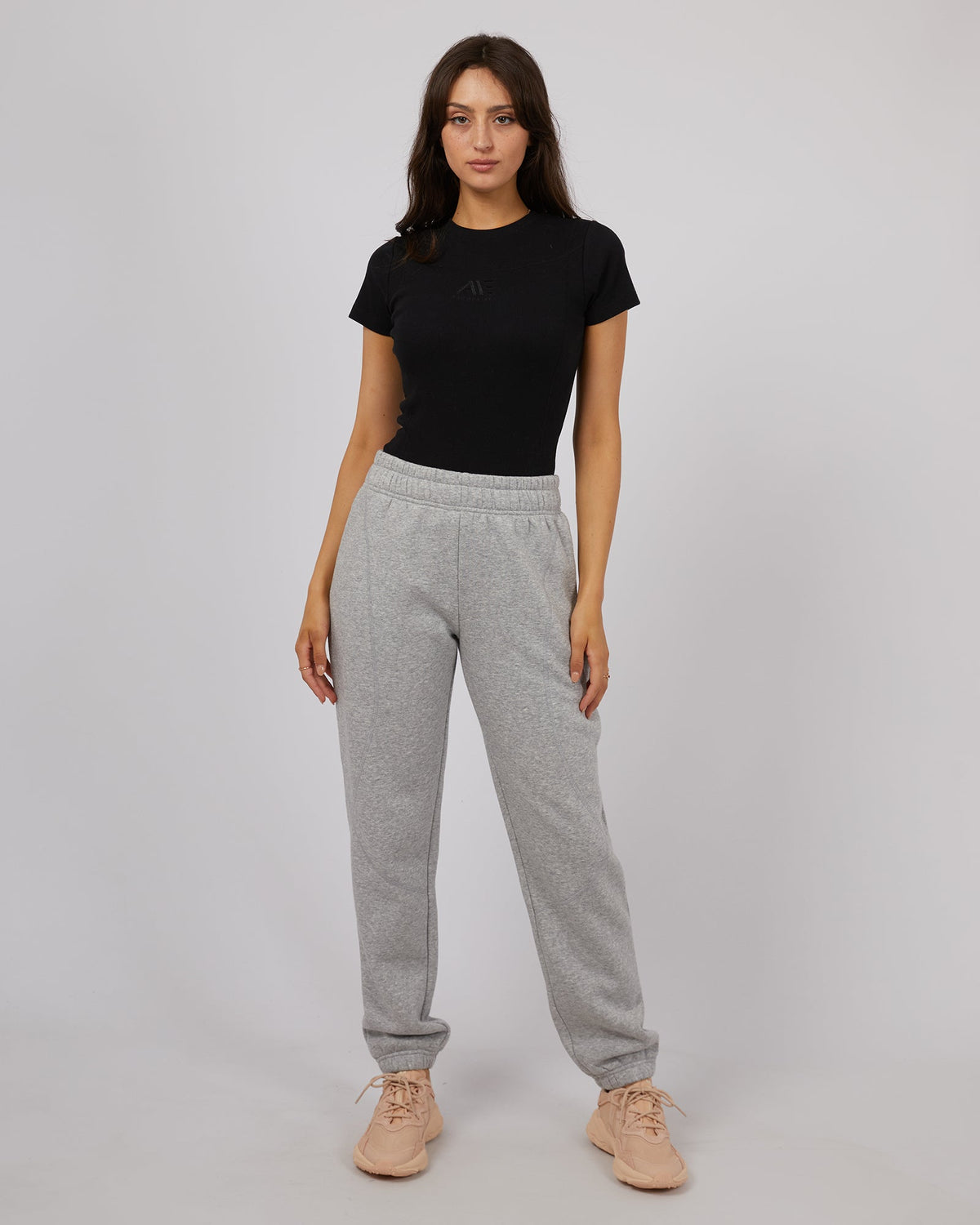All About Eve-Active Tonal Trackpant Grey Marle-Edge Clothing