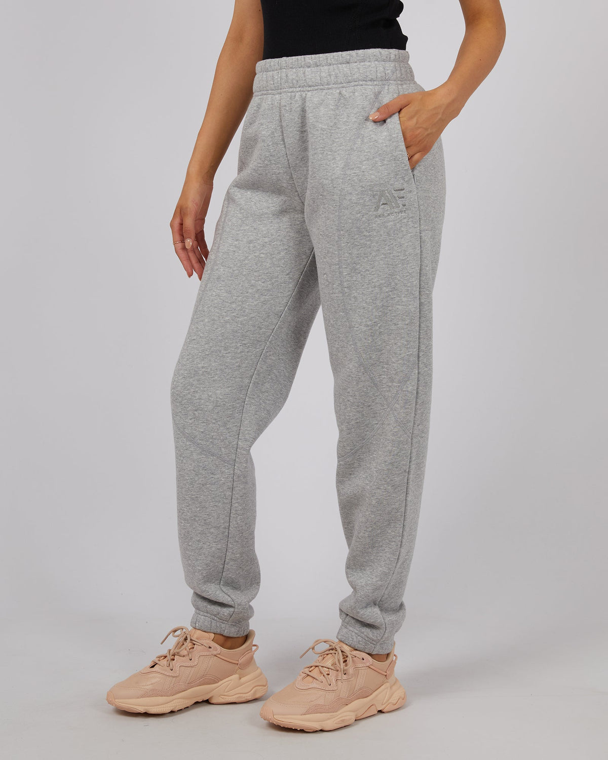 All About Eve-Active Tonal Trackpant Grey Marle-Edge Clothing