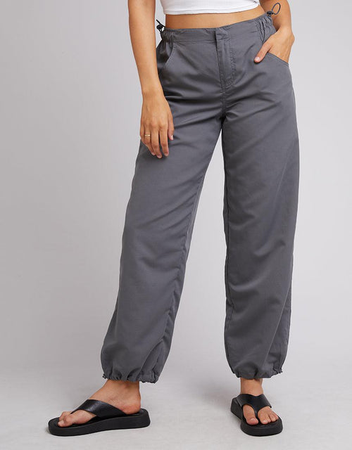 All About Eve-Alexis Parachute Pant Grey-Edge Clothing