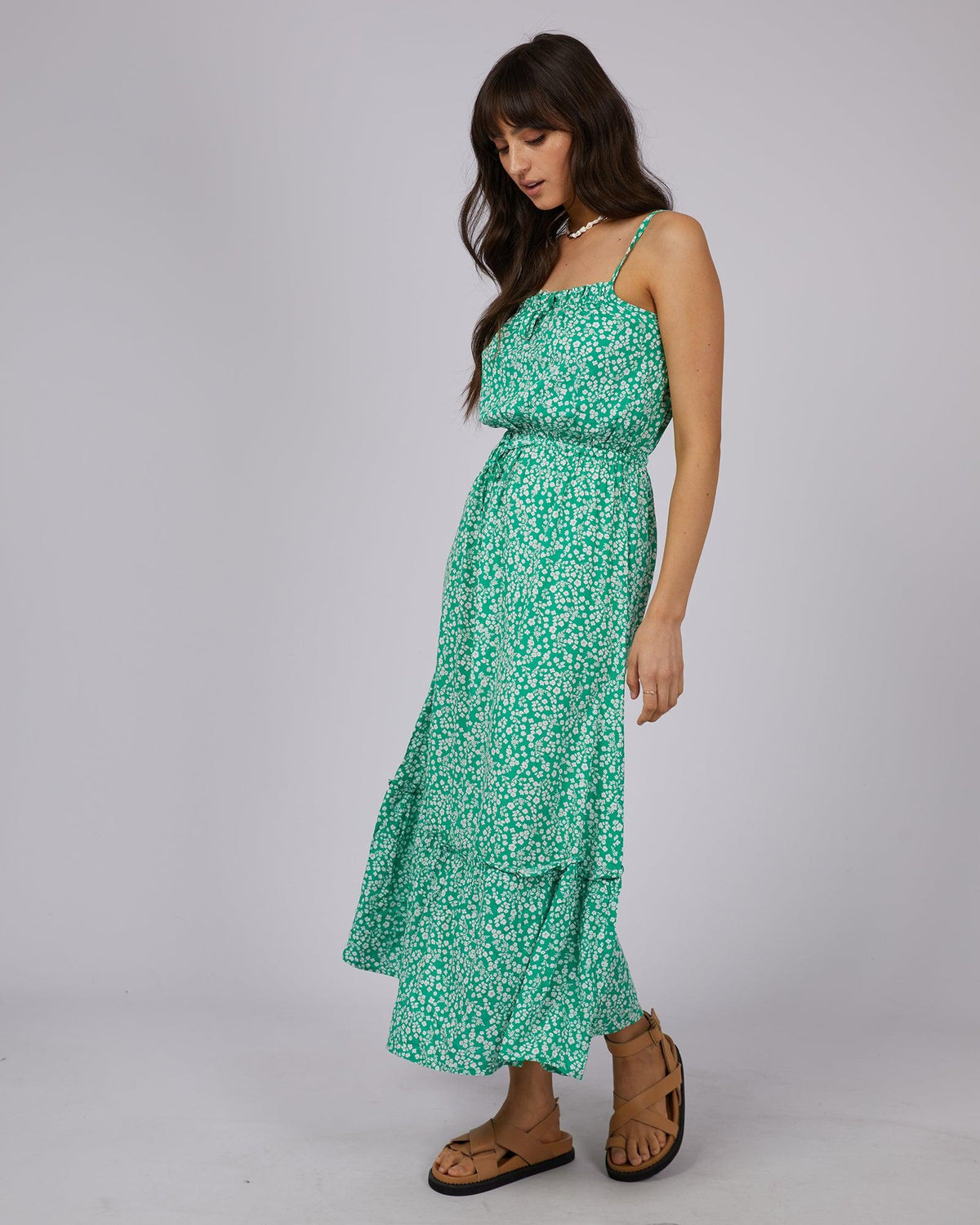 All About Eve-Amalfi Maxi Dress Green-Edge Clothing