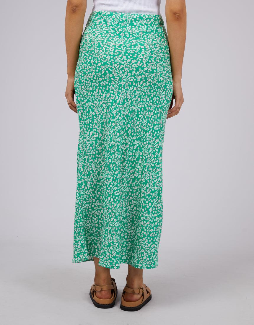 All About Eve-Amalfi Maxi Slip Skirt Green-Edge Clothing