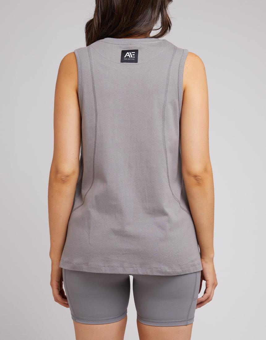 All About Eve-Anderson Tank Charcoal-Edge Clothing