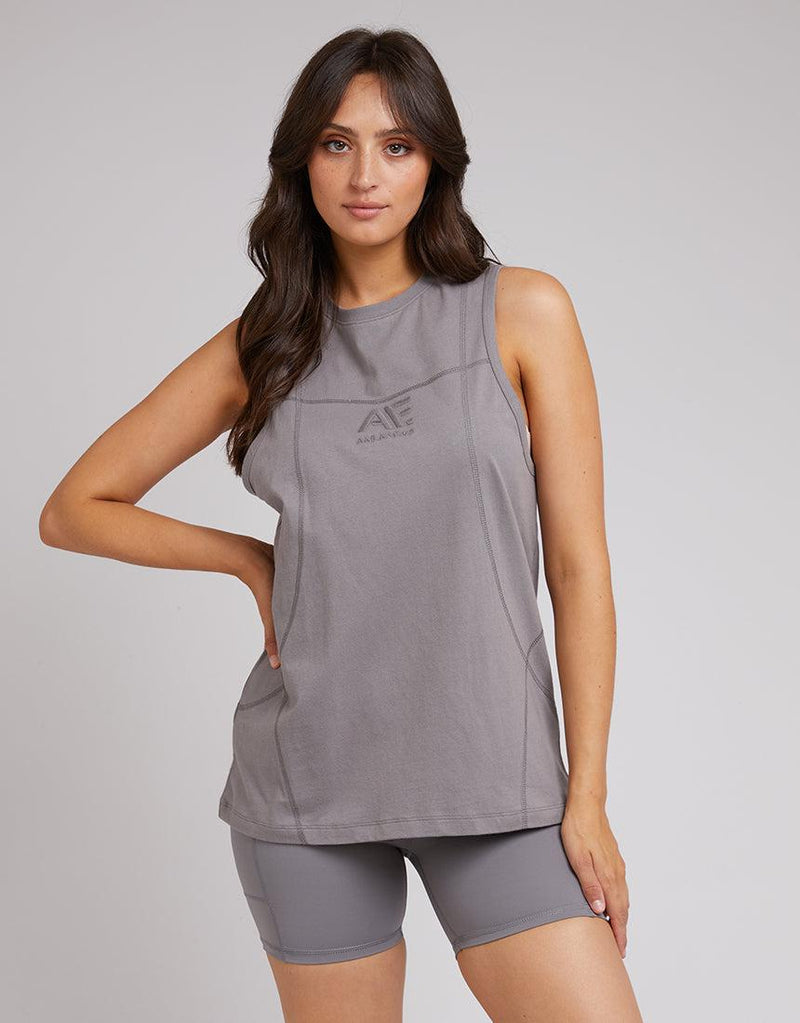 All About Eve-Anderson Tank Charcoal-Edge Clothing