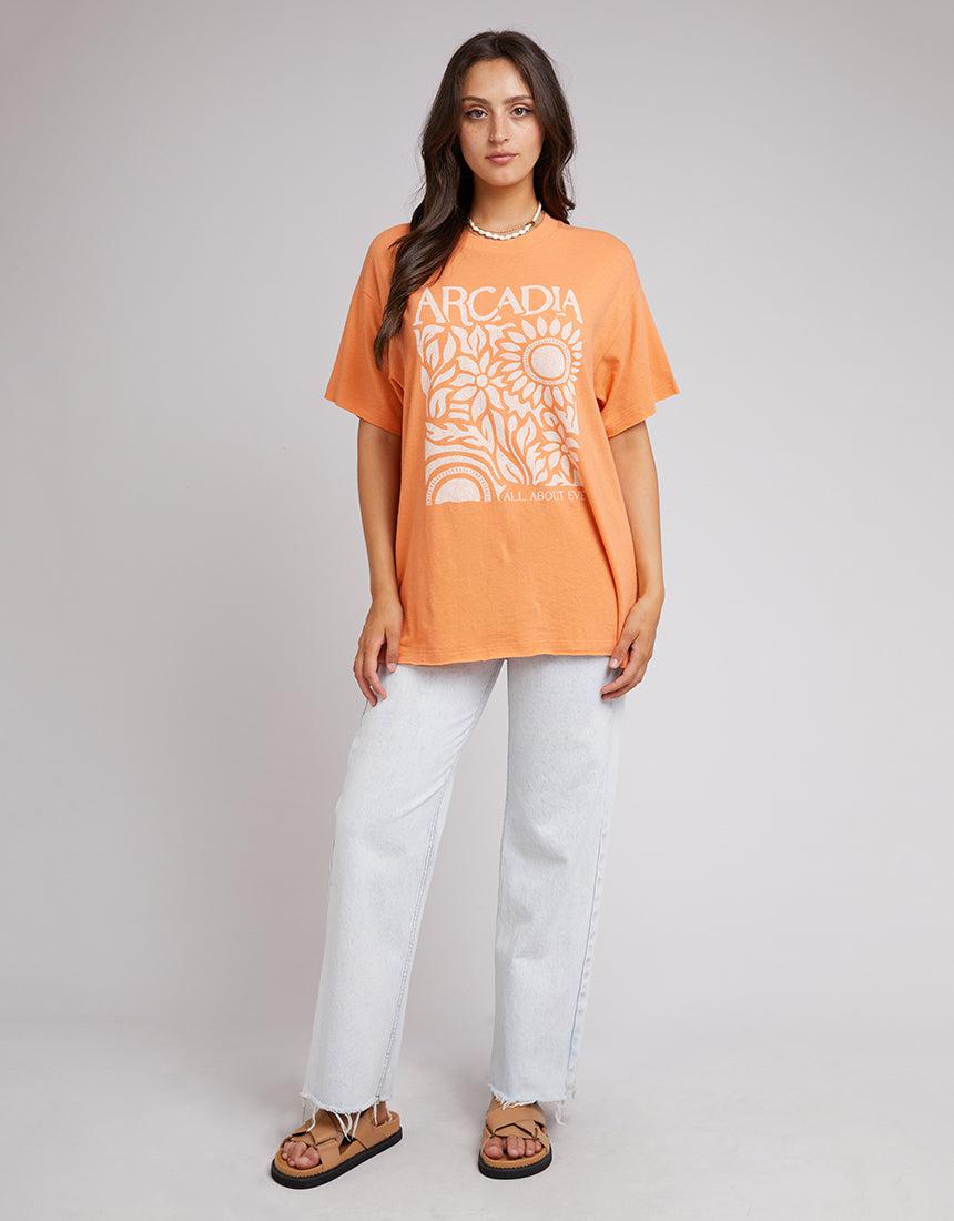 All About Eve-Arcadia Tee Peach-Edge Clothing