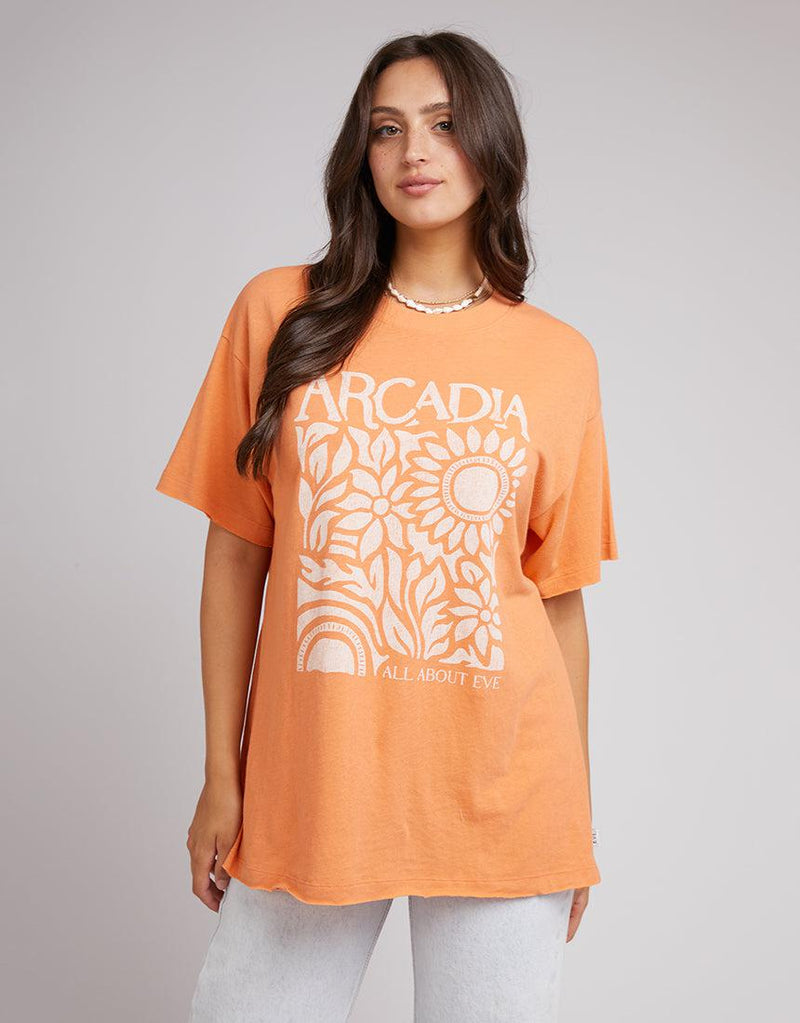 All About Eve-Arcadia Tee Peach-Edge Clothing