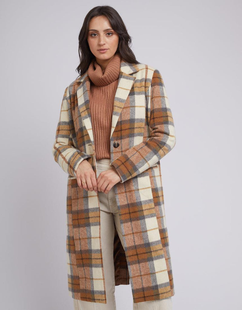All About Eve-Ashton Check Coat Check-Edge Clothing