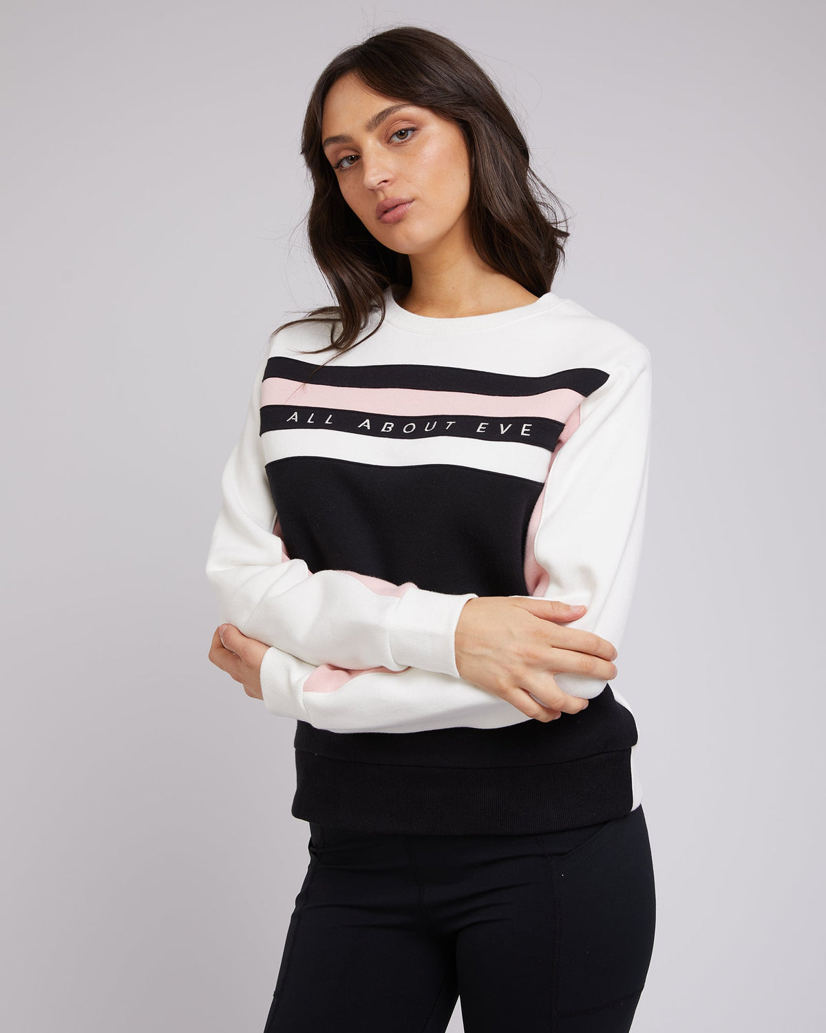 All About Eve-Base Contrast Crew Vintage White-Edge Clothing