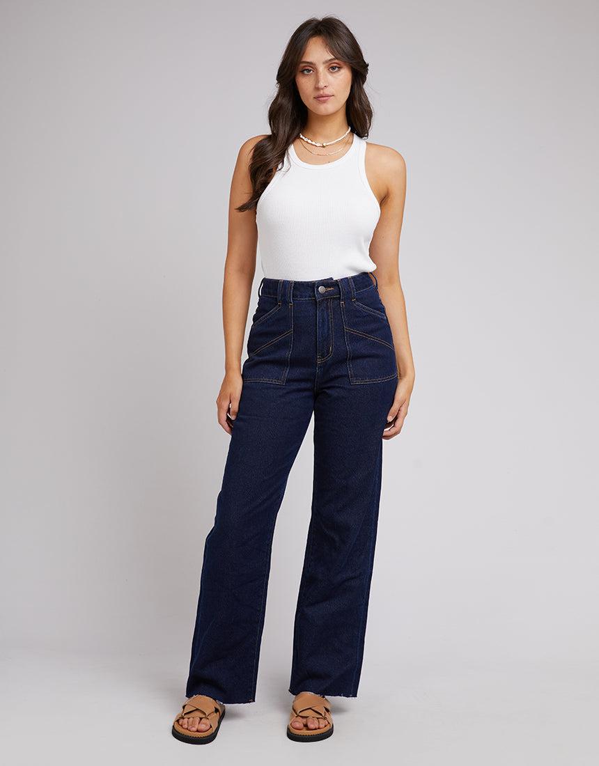 All About Eve-Becca Pant Organic Blue-Edge Clothing