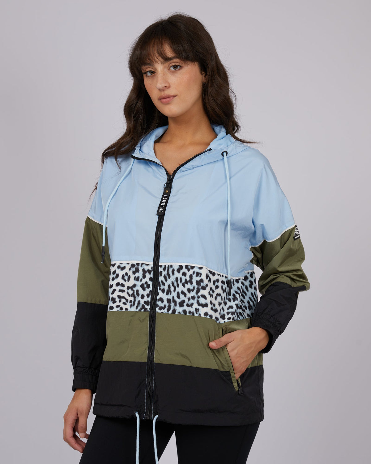 All About Eve-Blizzard Panel Spray Jacket Black-Edge Clothing