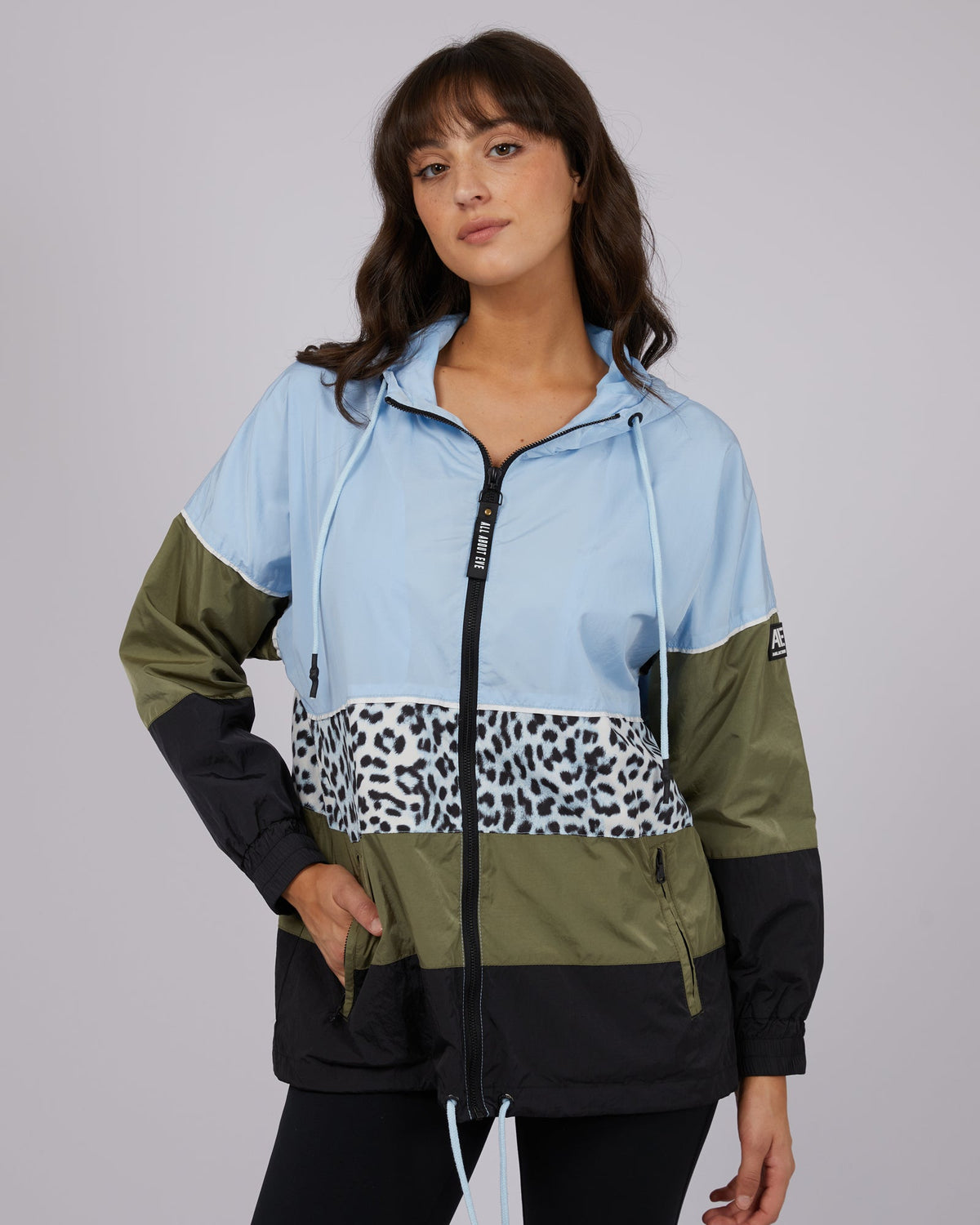 All About Eve-Blizzard Panel Spray Jacket Black-Edge Clothing