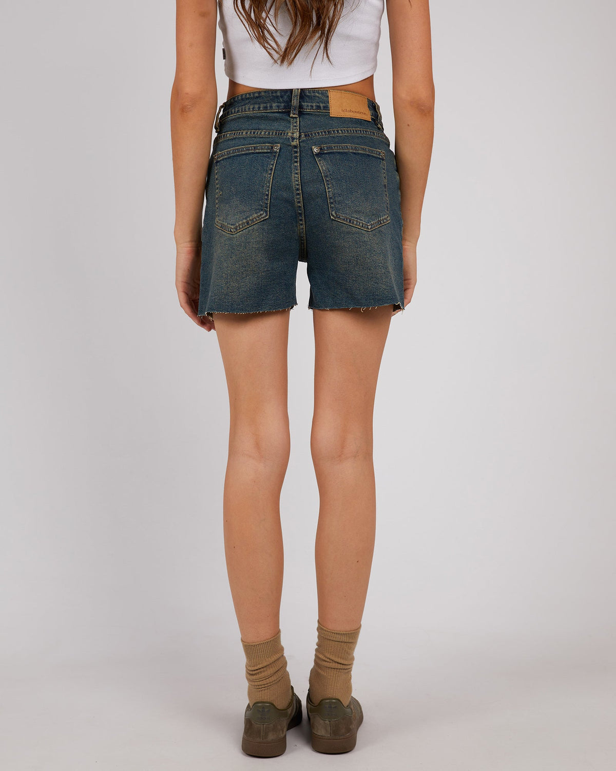 All About Eve-Bobby Cut Off Short Dirty Denim-Edge Clothing
