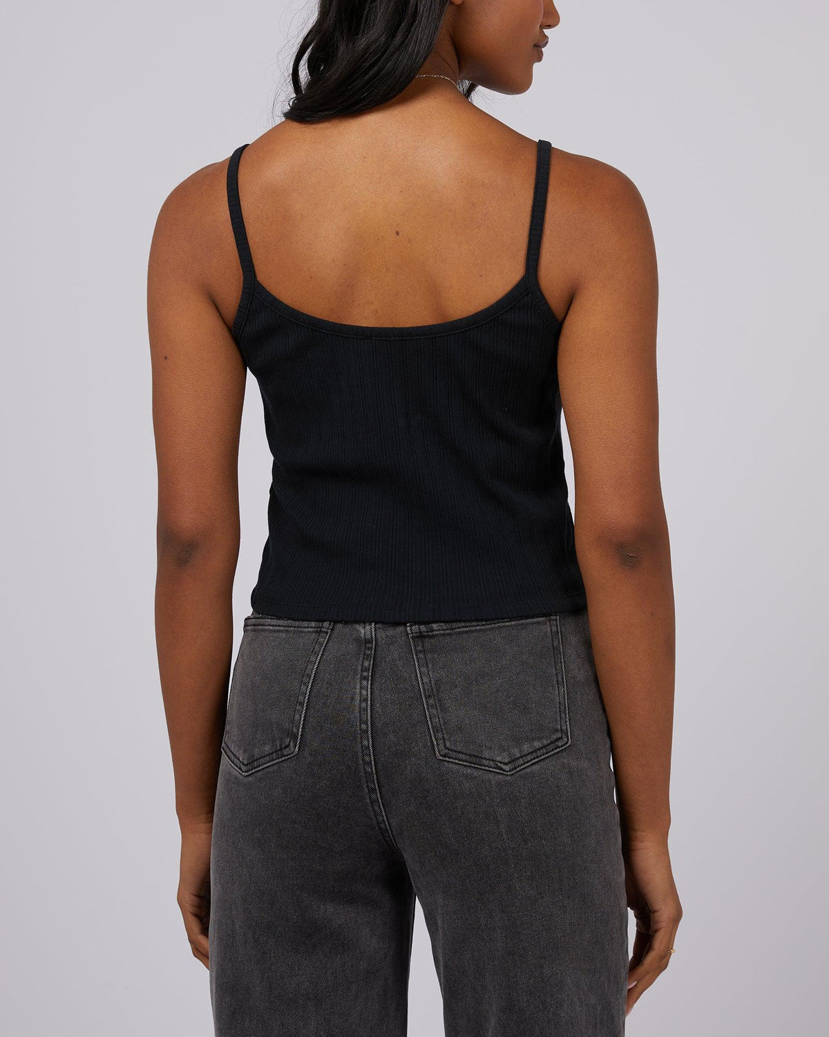 All About Eve-Caprice Tank Black-Edge Clothing