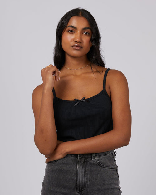 All About Eve-Caprice Tank Black-Edge Clothing