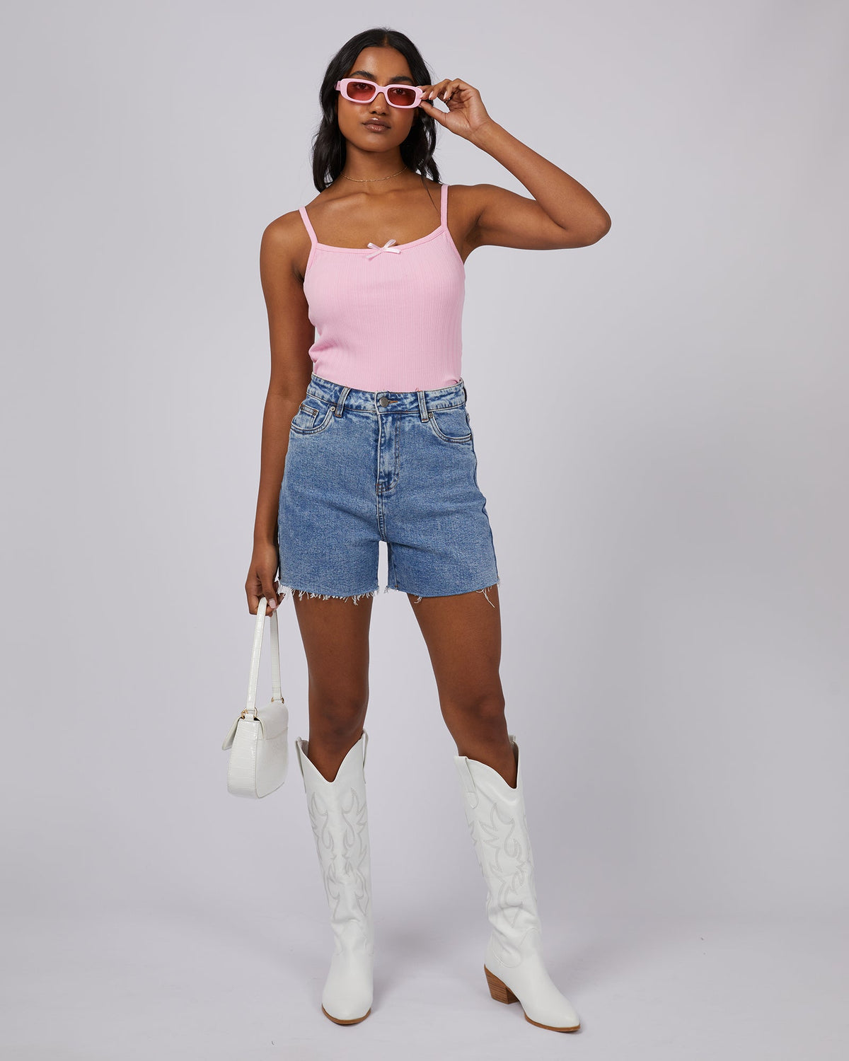 All About Eve-Caprice Tank Pink-Edge Clothing