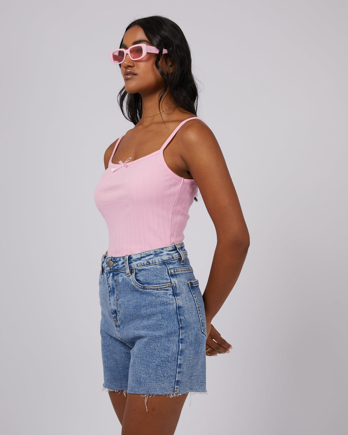 All About Eve-Caprice Tank Pink-Edge Clothing