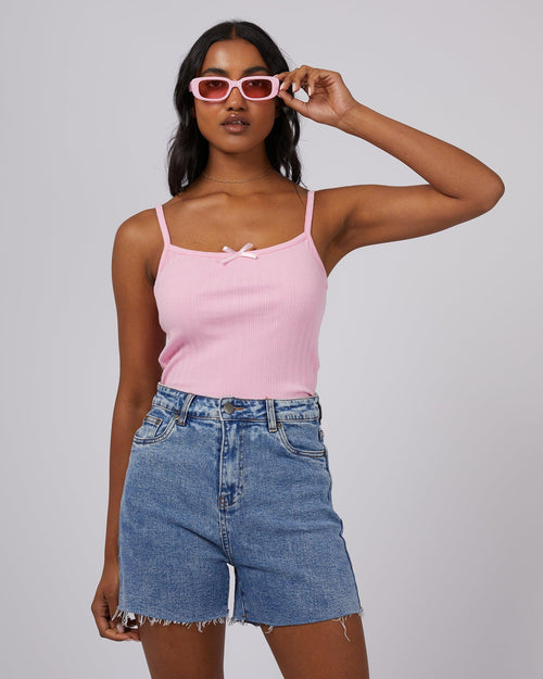 All About Eve-Caprice Tank Pink-Edge Clothing