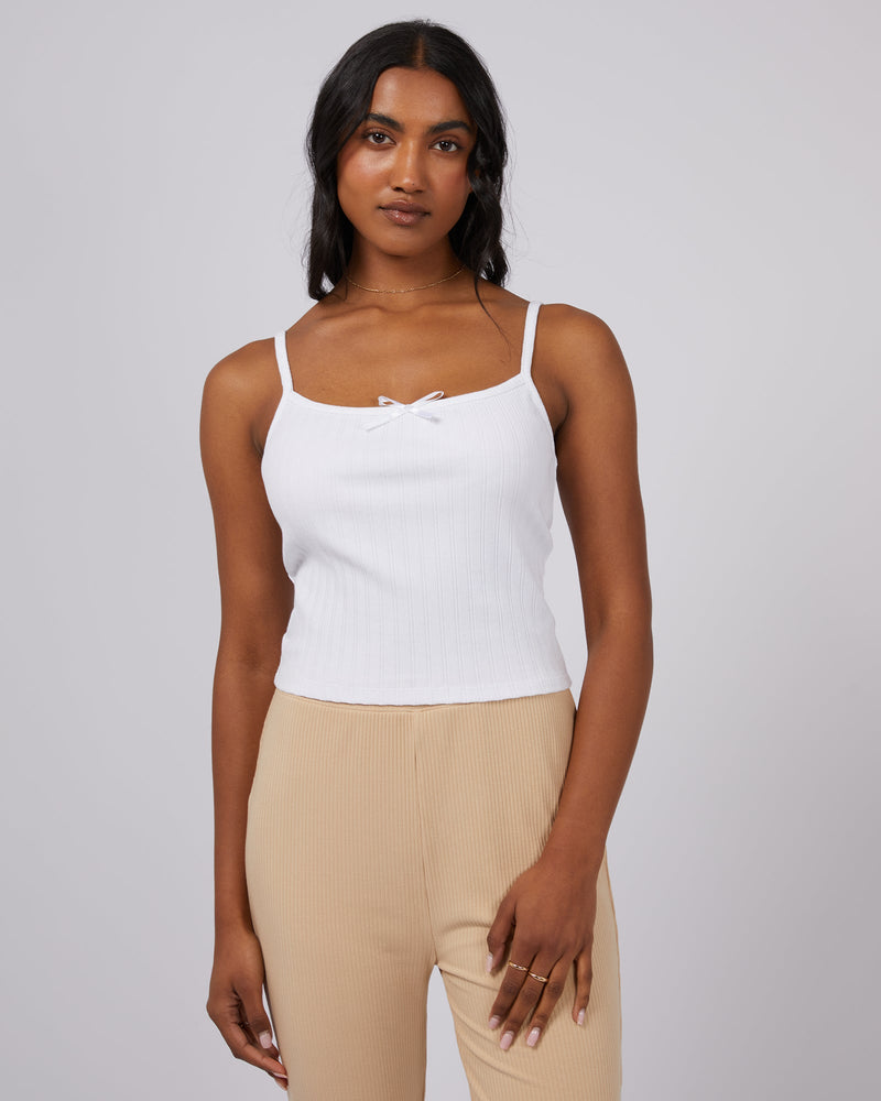 All About Eve-Caprice Tank White-Edge Clothing
