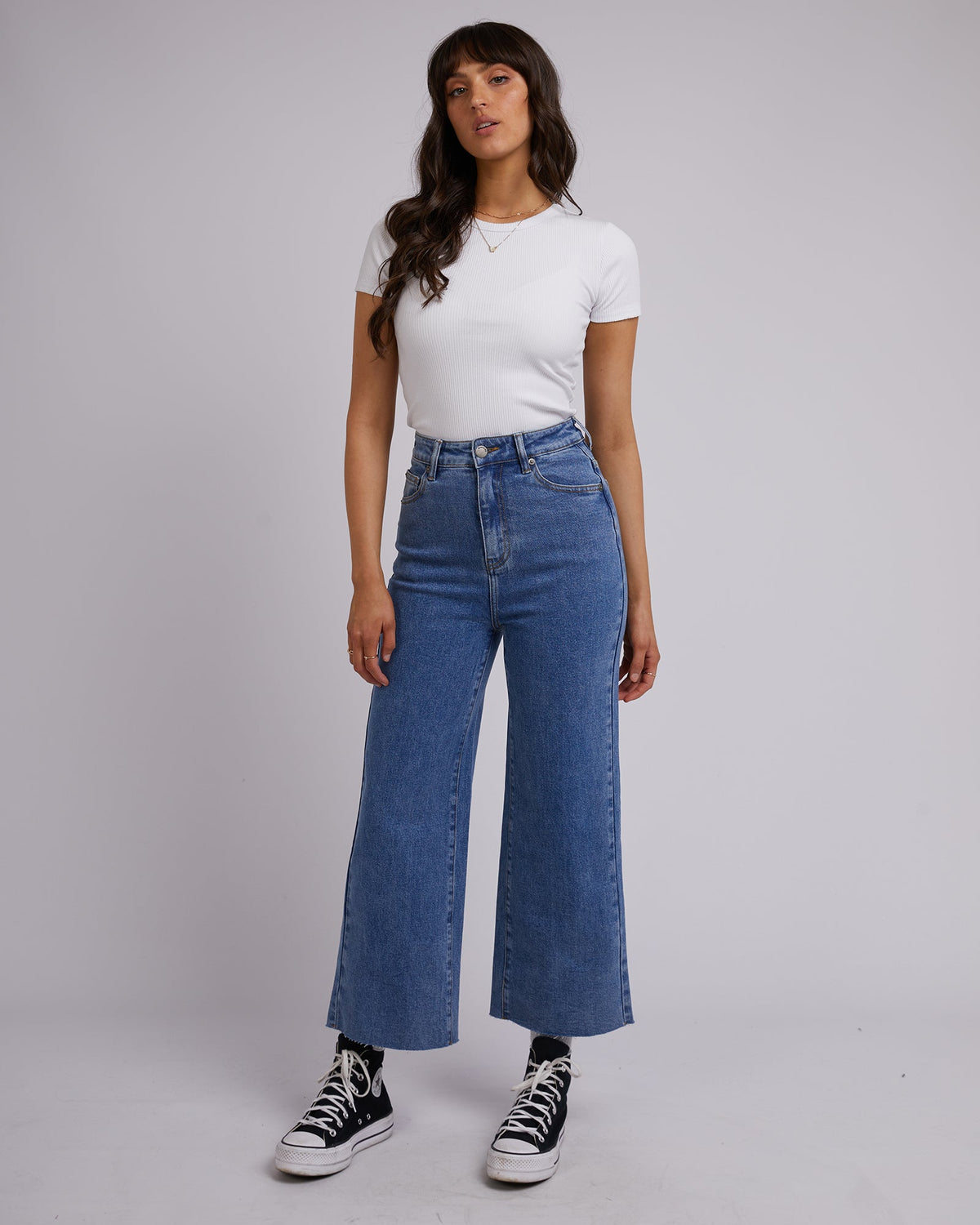 All About Eve-Charlie High Rise Wide Leg Jean Dark Blue-Edge Clothing