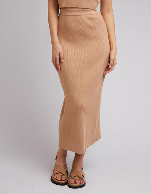 All About Eve-Charlotte Maxi Skirt Tan-Edge Clothing