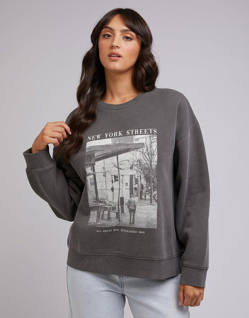 All About Eve-City Crew Charcoal-Edge Clothing