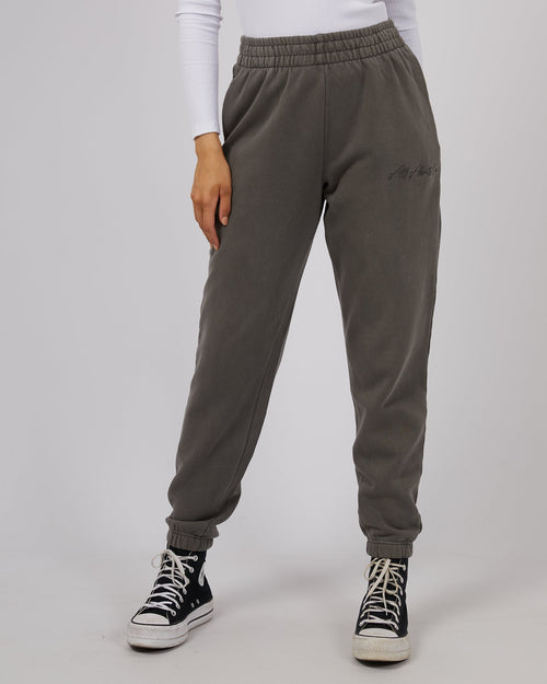 All About Eve-Classic Trackpant Charcoal-Edge Clothing