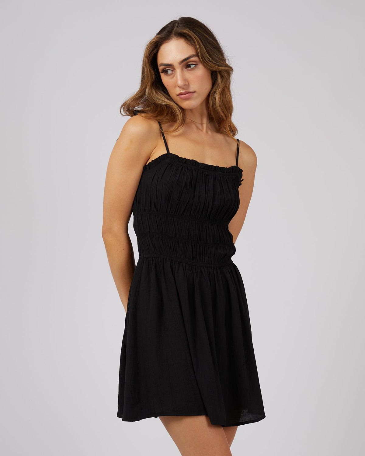 All About Eve-Cora Mini Dress Black-Edge Clothing