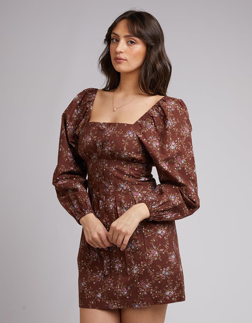 All About Eve-Dakota Floral Mini Dress Print-Edge Clothing