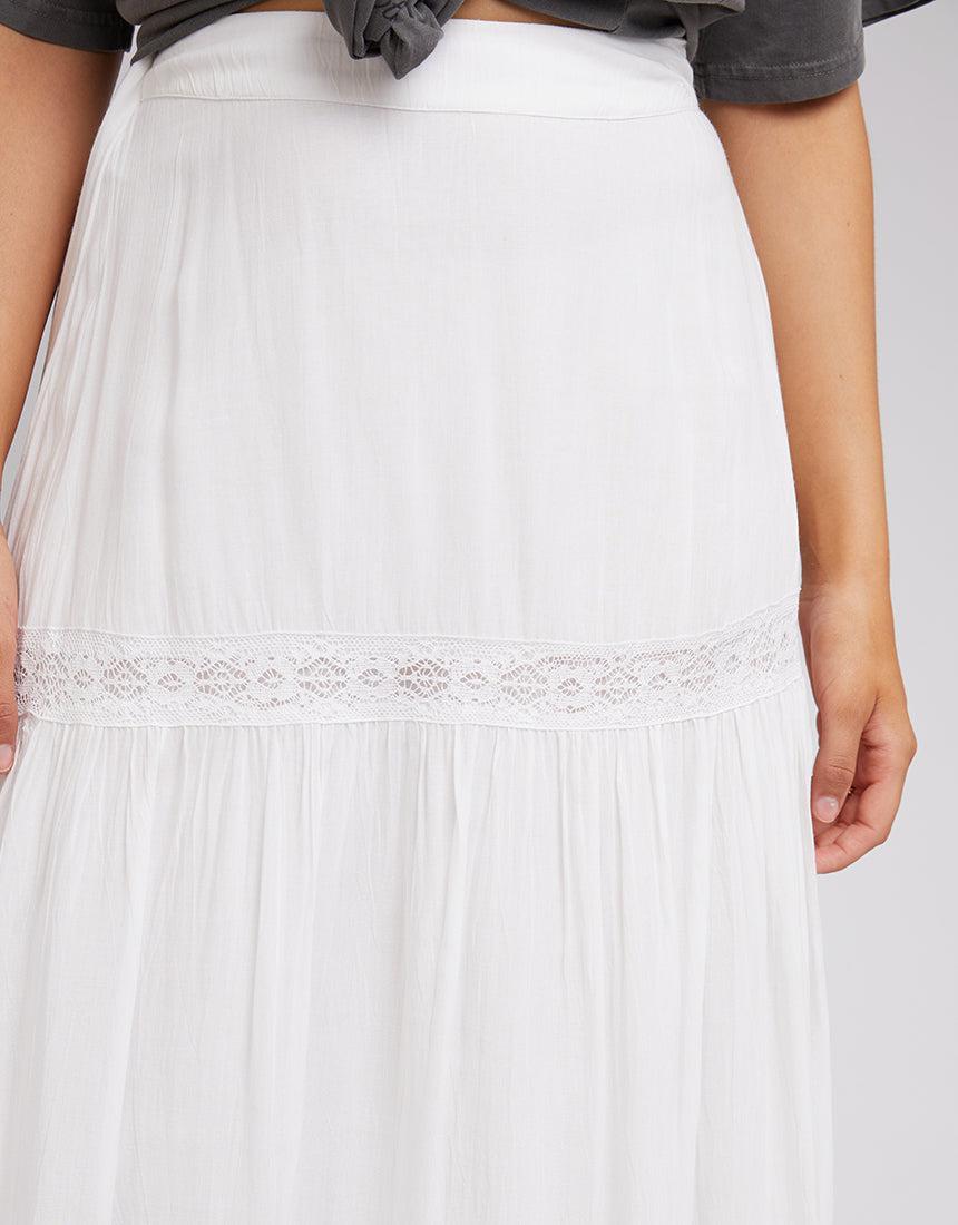 All About Eve-Denver Maxi Skirt White-Edge Clothing