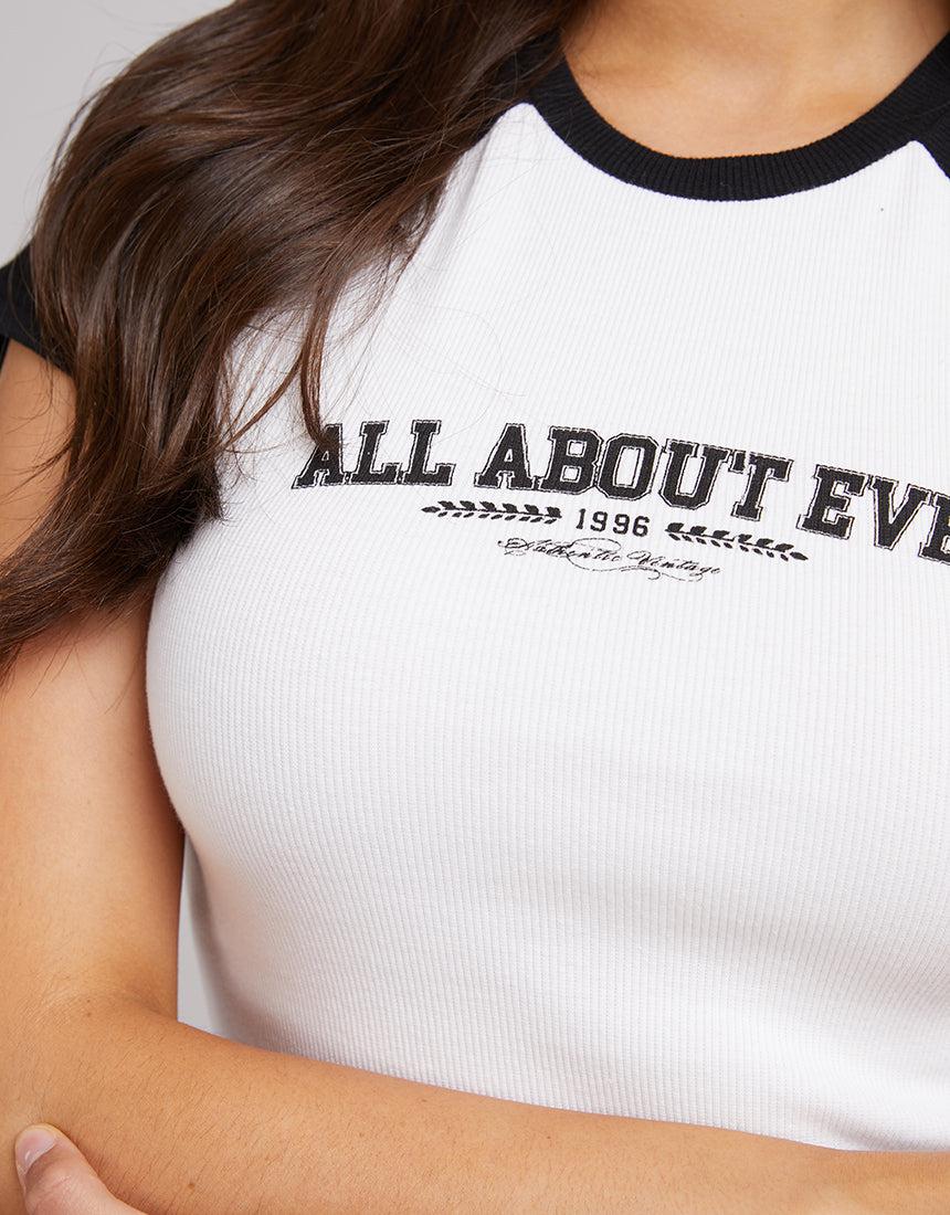 All About Eve-Drew Ringer Tee Black-Edge Clothing