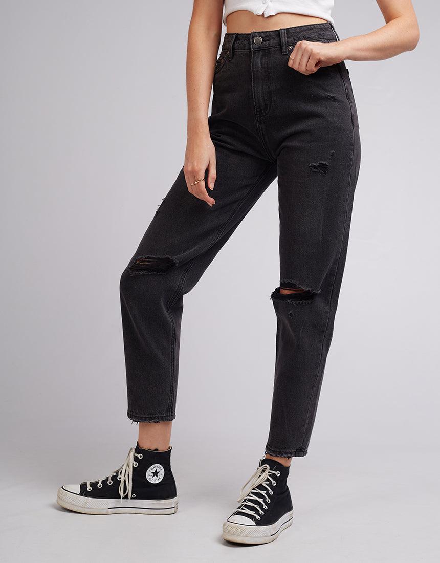All About Eve-Ellen Mom Jean Washed Black-Edge Clothing
