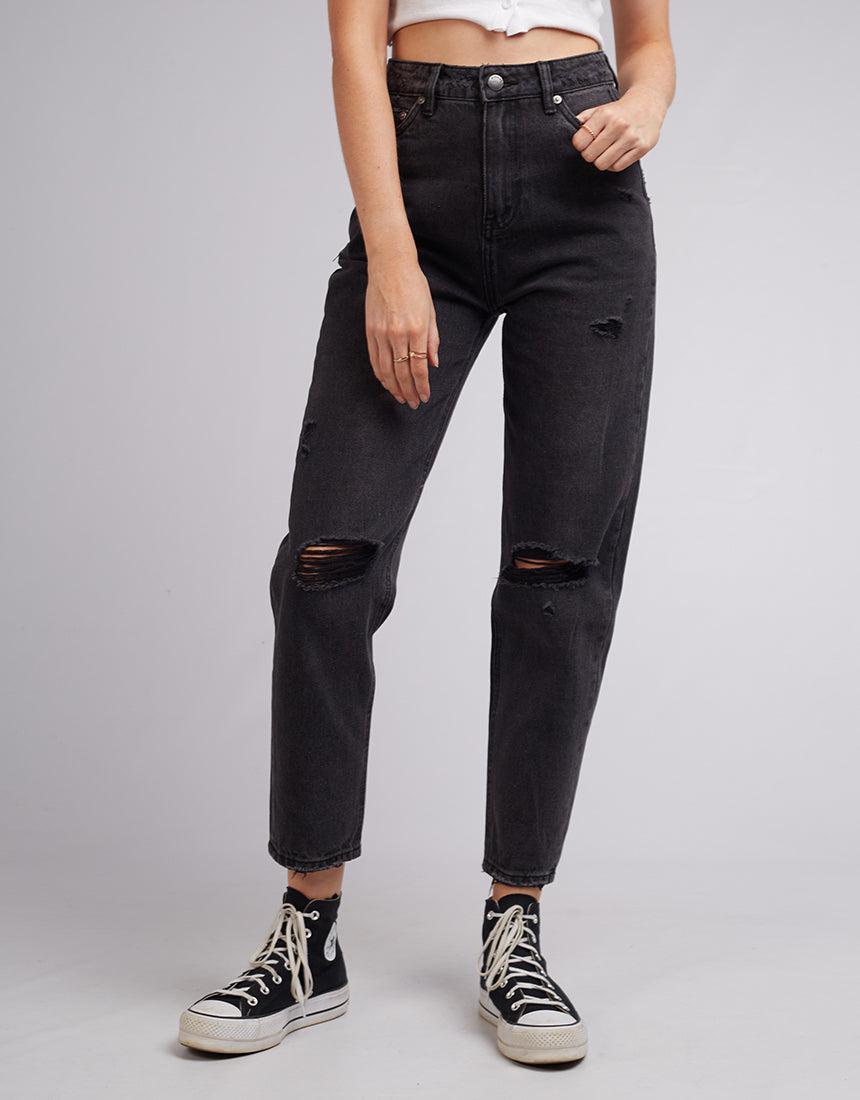 All About Eve-Ellen Mom Jean Washed Black-Edge Clothing
