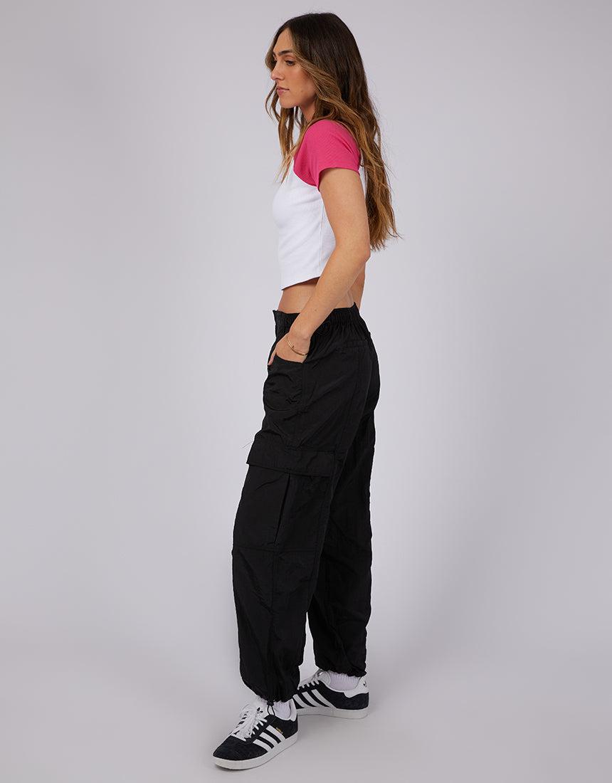All About Eve-Elliot Parachute Pant Black-Edge Clothing
