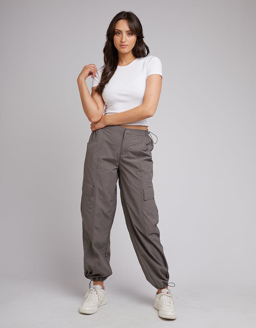 All About Eve-Elliot Parachute Pant Grey-Edge Clothing