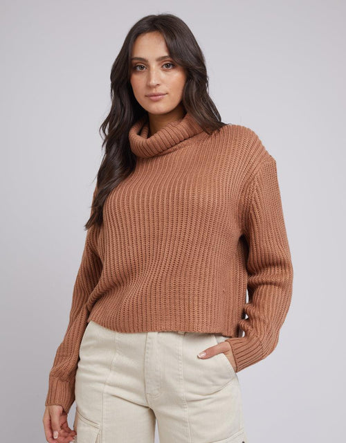 All About Eve-Elodie Roll Neck Knit Tan-Edge Clothing