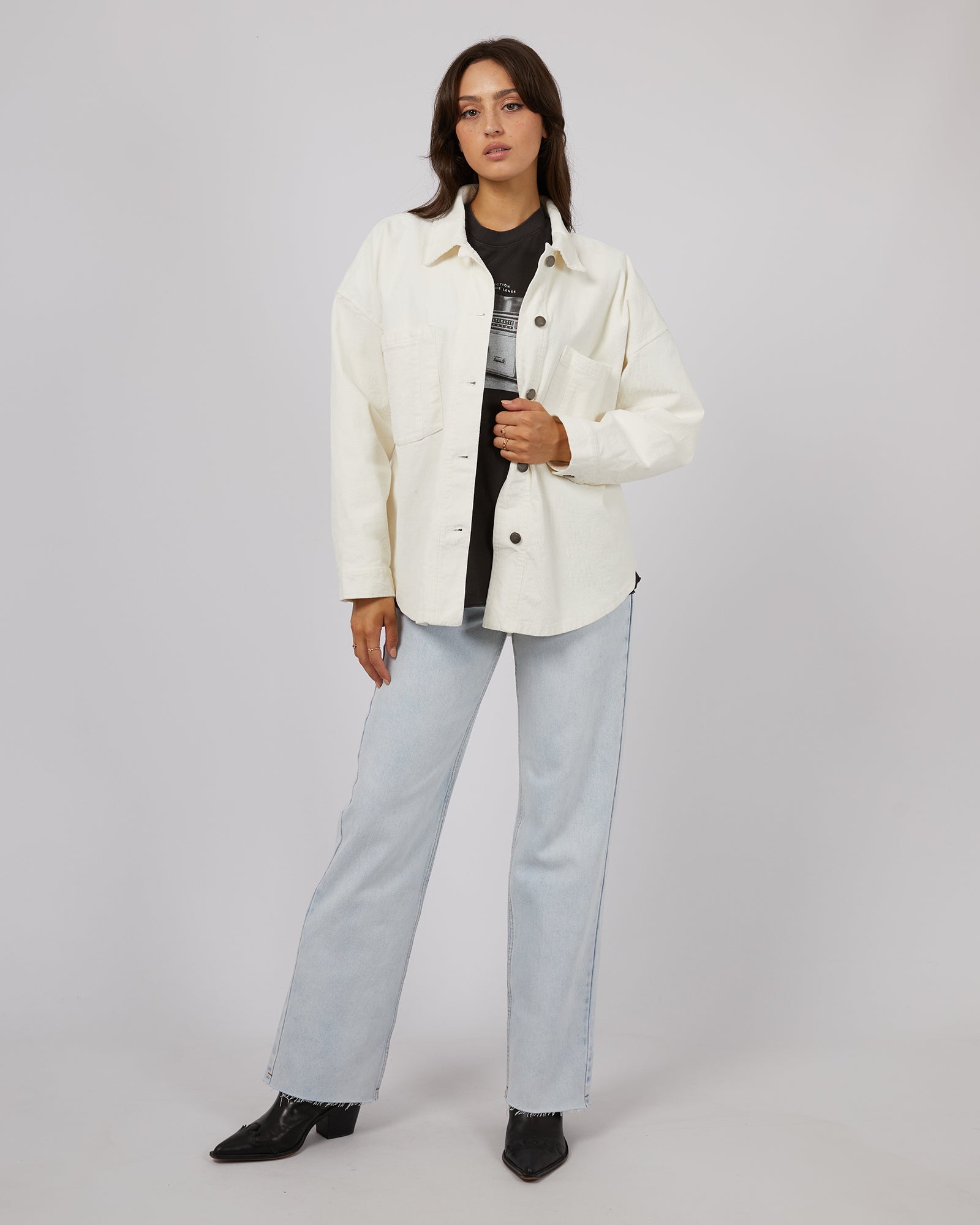 White shacket outlet