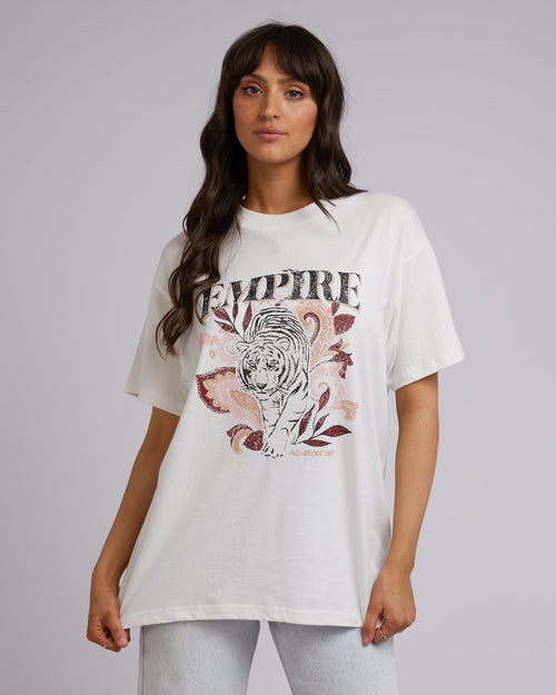 All About Eve-Empire Oversized Tee White-Edge Clothing