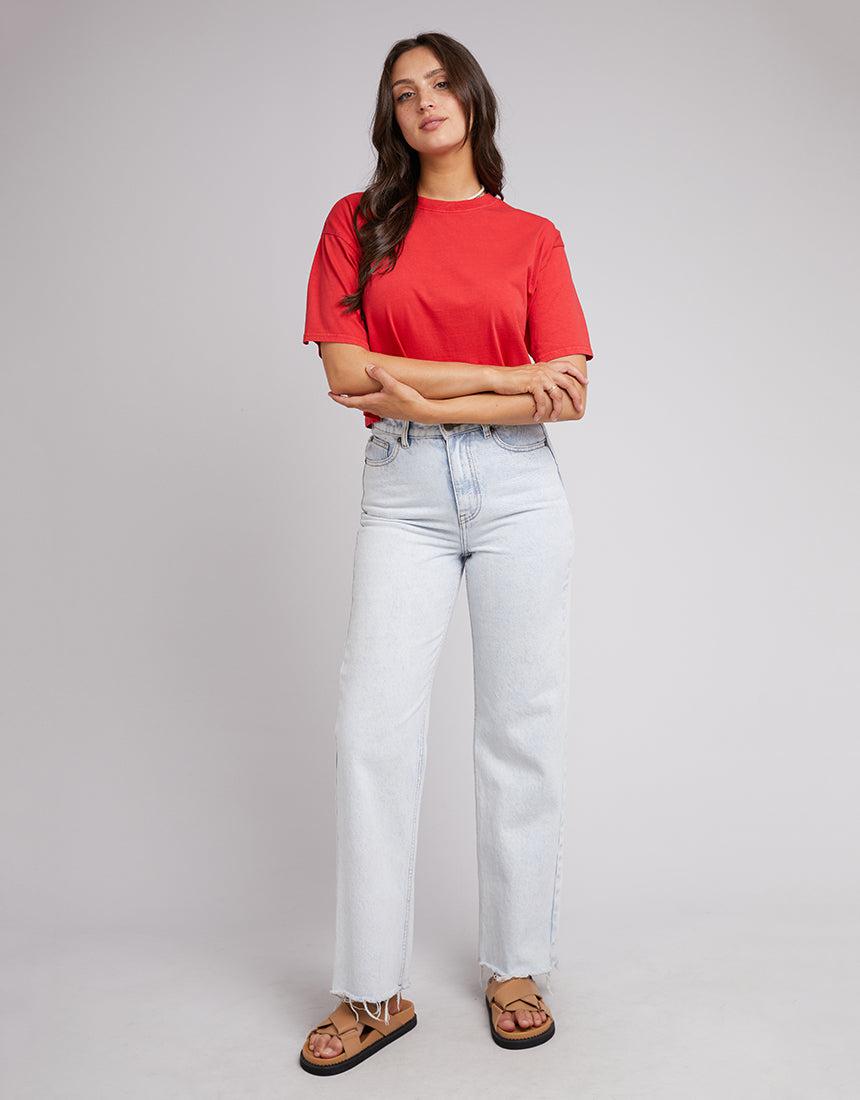 All About Eve-Eve Crop Tee Red-Edge Clothing