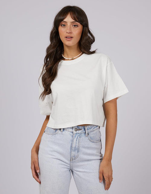 All About Eve-Eve Crop Tee White-Edge Clothing