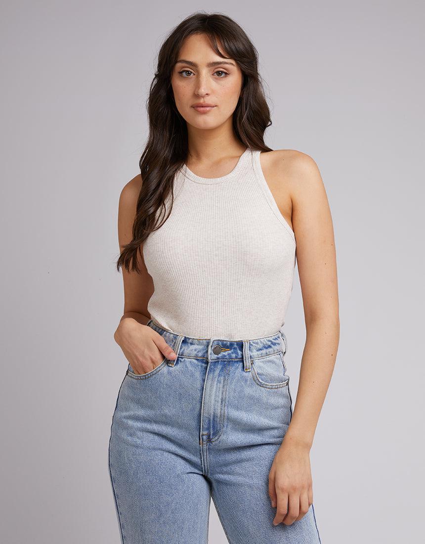 All About Eve-Eve Rib Baby Tank Oatmeal-Edge Clothing