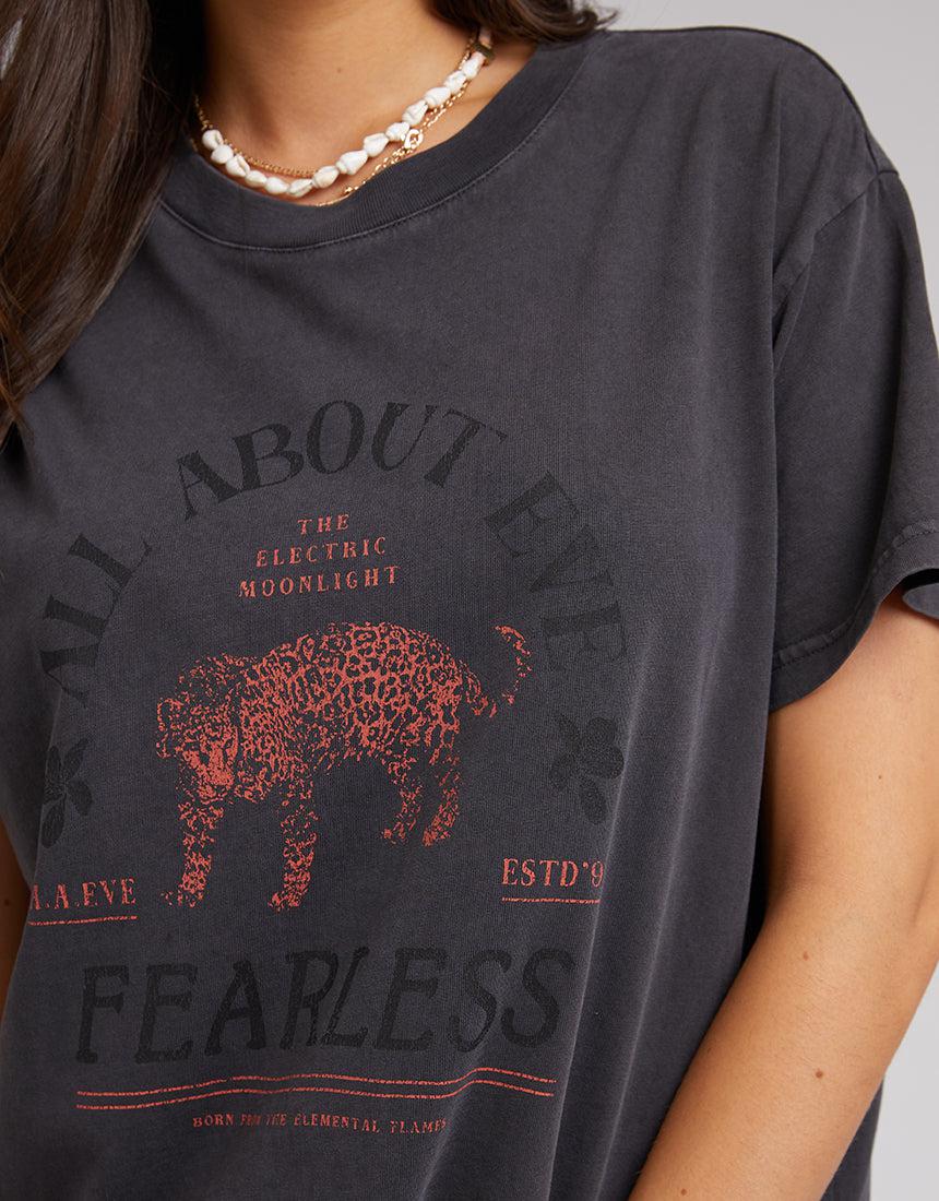 All About Eve-Fearless Tee Washed Black-Edge Clothing