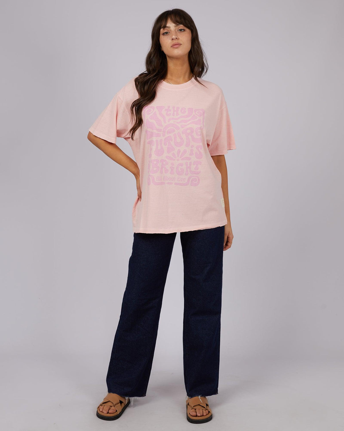 All About Eve-Future Is Bright Tee Pink-Edge Clothing