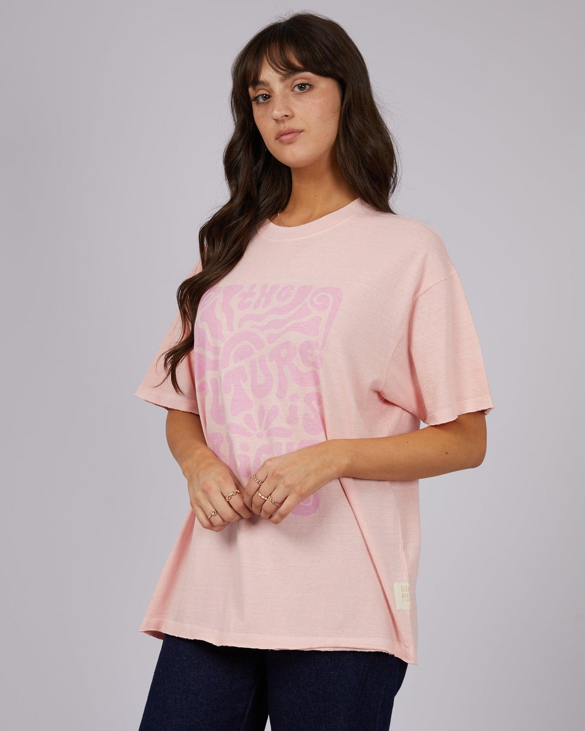 All About Eve-Future Is Bright Tee Pink-Edge Clothing