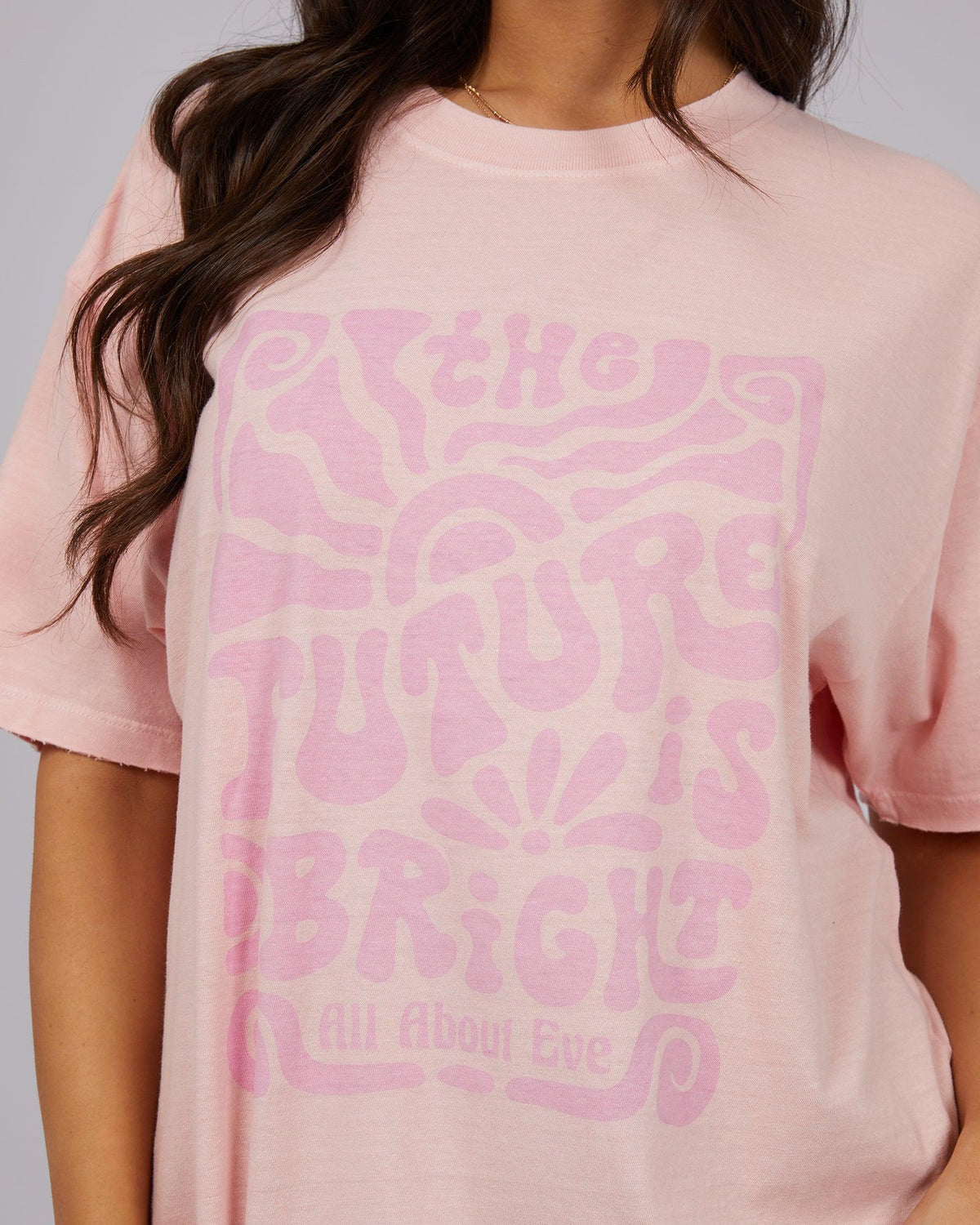 All About Eve-Future Is Bright Tee Pink-Edge Clothing