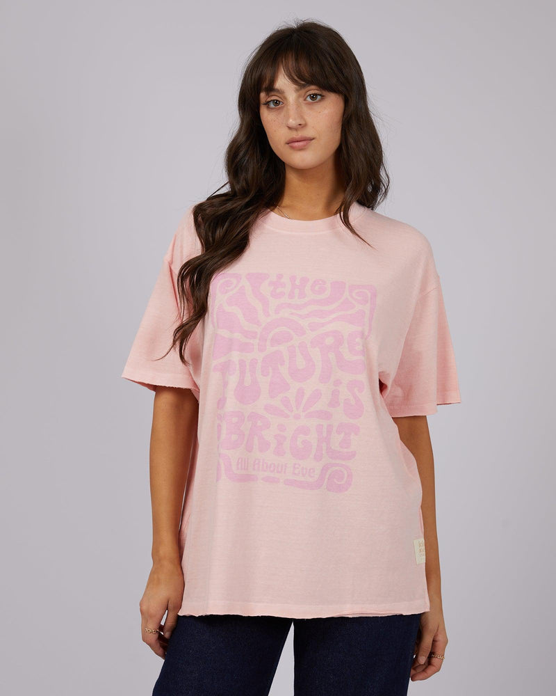 All About Eve-Future Is Bright Tee Pink-Edge Clothing
